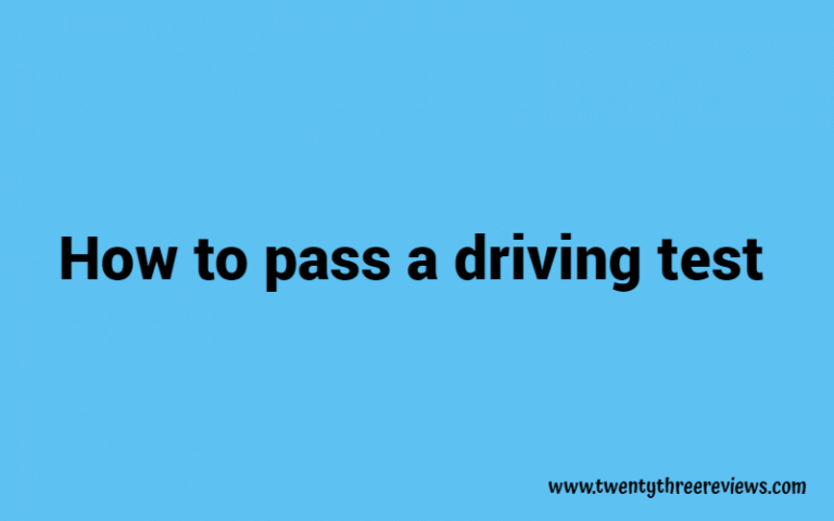 How to pass a driving test